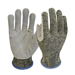 Aramid coated steel wire leather gloves